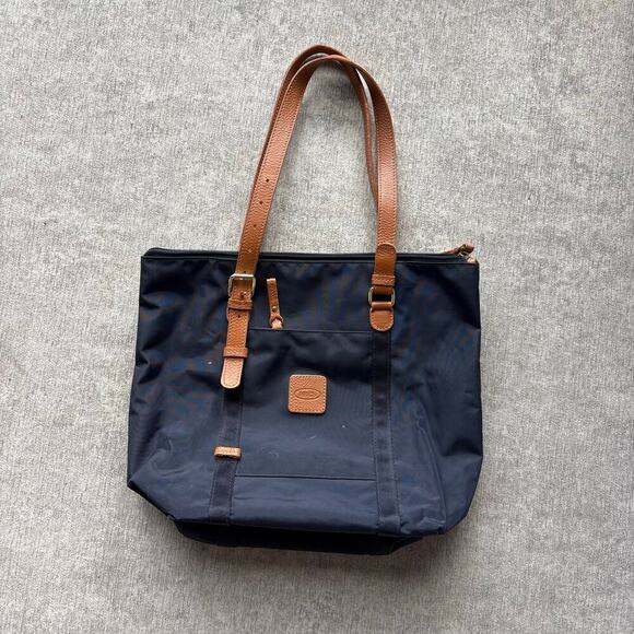 Brics Handbags - Brics Navy Nylon Tote Bag